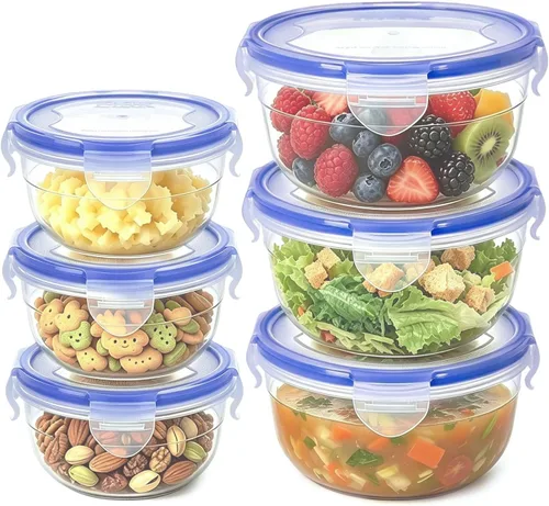 Vista 15 de KIGI Mini recipientes de plástico para almacenamiento de alimentos de 6 onzas con tapas herméticas y a prueba de fugas, ideales para almuerzo