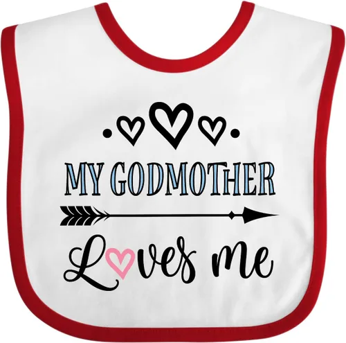 Vista 3 de inktastic Babero para bebé My Godmother Loves Me Godchild