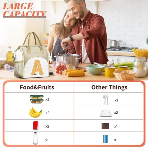 Vista 2 de Lonchera personalizada con tu texto para mujeres, lonchera personalizada, caja de almuerzo reutilizable, organizador térmico de aperitivos, lonchera