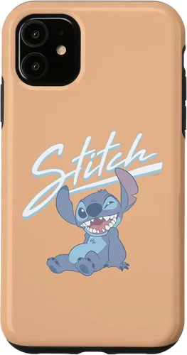 Vista 5 de Funda para iPhone 14 Disney Lilo & Stitch Winking Stitch Retrato
