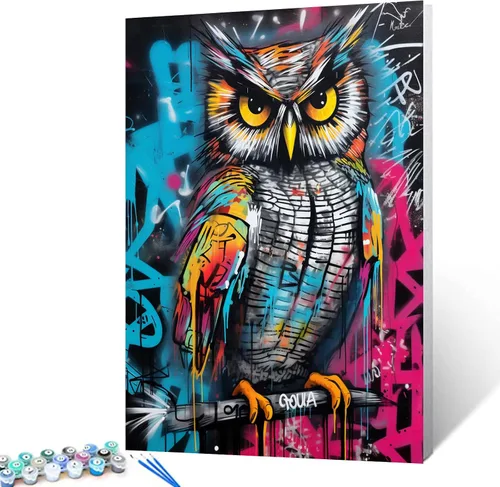 Vista 31 de Tucocoo Kits de Pintura por Números para Adultos y Niños - Labios Graffiti Sacando la Lengua - Pintura al Óleo Digital DIY sobre Lienzo Arte
