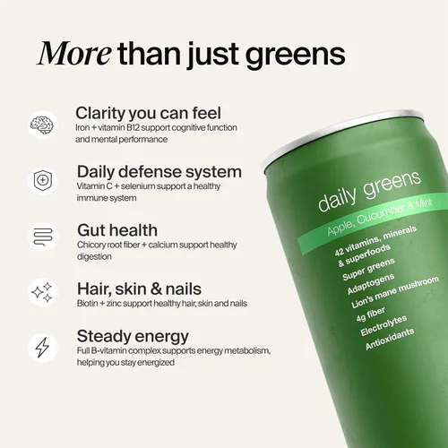 Vista 3 de Huel Daily Greens listas para beber Superfood Super Greens 0.14 oz Fibra