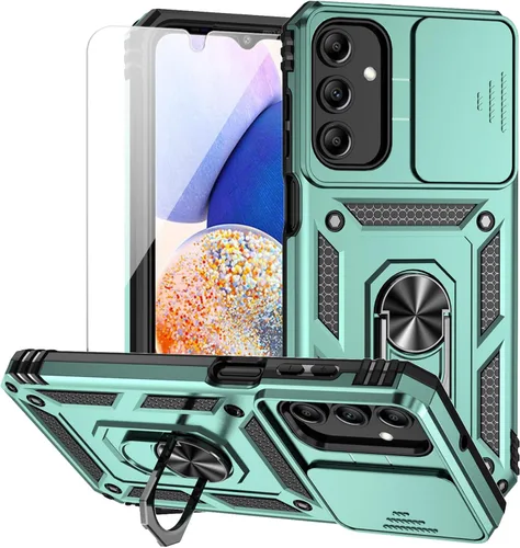 Vista 12 de Funda para Samsung Galaxy A15 5G con cubierta para lente de cámara, protector de pantalla HD, doble capa de grado militar, probada contra caídas
