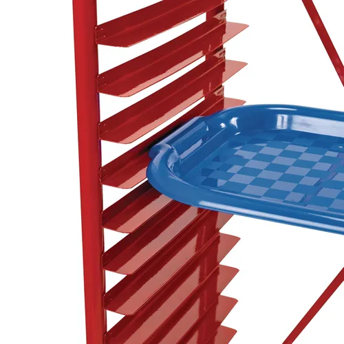 Vista 5 de Colorations® Estante de arte móvil, fácil preparación para el aula, ideal para pinturas, organizar y transportar materiales de arte, manipuladores