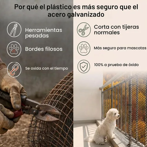 Vista 8 de MaPorch - Cercas de alambre de plástico para pollo, bloqueador debajo de la Negro