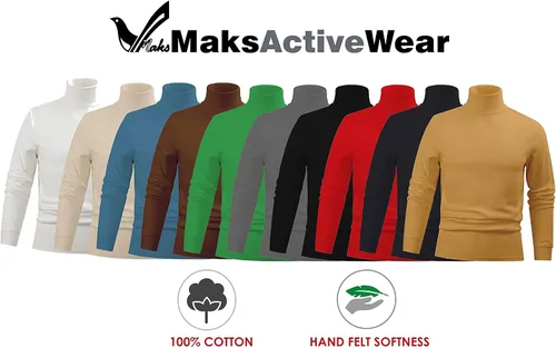 Vista 6 de Jersey de ski de cuello alto, casual y de algodón para hombre