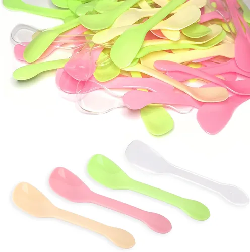 Vista 8 de 400 cucharas de postre desechables para degustación, mini cucharas de plástico para muestras de helado para tazas de postre en miniatura, muestreo