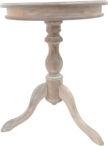 Vista 11 de Carolina Chair & Table Glida - Mesa auxiliar redonda para decoración del hogar, muebles de estilo clásico, torno de madera, base de pedestal