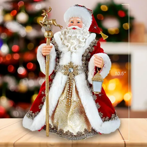 Vista 8 de Kurt S. Adler Adorno de Santa Rojo Regal de 10.5 pulgadas de Navidad