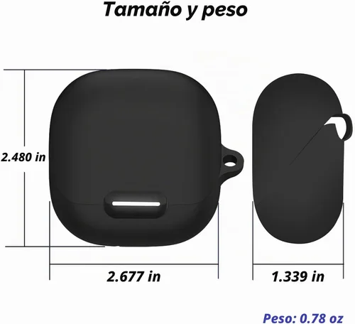 Vista 7 de Funda para Anker Soundcore Liberty 4 NC, silicona suave Negro