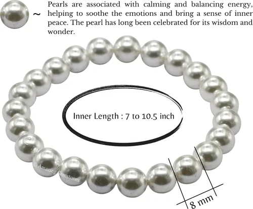 Vista 798 de Amazing Gemstone Crystal Bracelet for Women Men's Gifts - Protection Healing Crystal Bracelet - 8mm Gemstone Beaded Stretchable Bracelet Pulseras