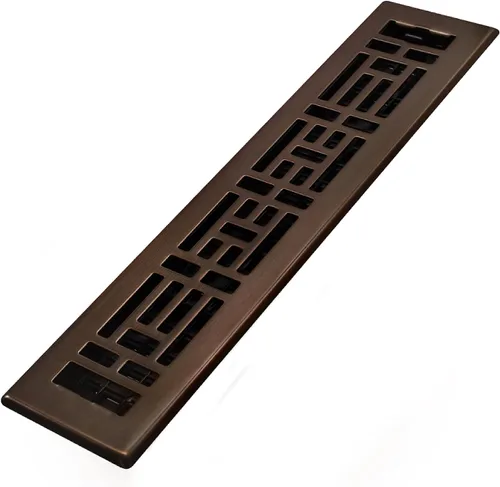 Vista 62 de Decor Grates Registro de suelo oriental AJH212-RB, 2 x 12 pulgadas, acabado de bronce frotado