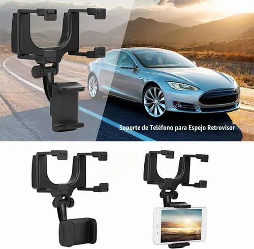Vista 9 de Clip de agarre universal para espejo retrovisor de coche, soporte universal para teléfono celular para iPhone Samsung HTC GPS Smartphone
