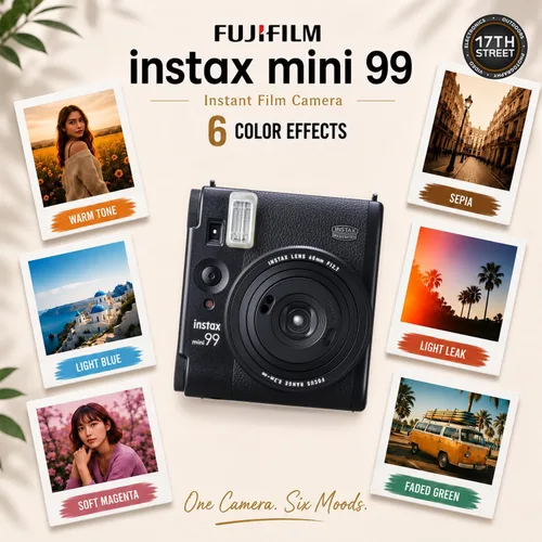 Vista 4 de Fujifilm Instax Mini 99 - Cámara de película instantánea con estuche para cámara Instax Mini 99, álbum de fotos (108 unidades) Paquete de 2