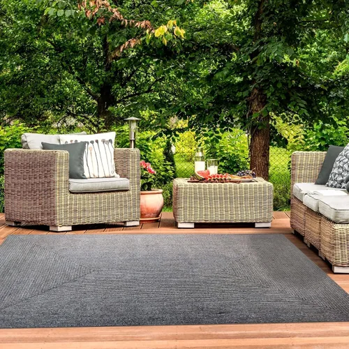 Vista 12 de Superior Alfombra de área para interiores y exteriores, decoración de piso trenzada reversible para sala de estar, cocina, patio, porche delantero