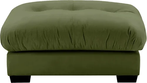 Vista 35 de Reposapiés Otomano Tapizado de Terciopelo con Cojín para Sofá Seccional Sofá 300 libras para Sala de Estar (Beige)