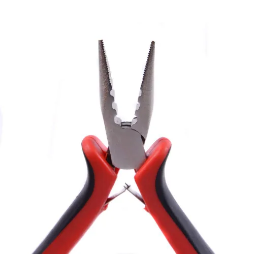 Vista 4 de Alicates de pelo de tres agujeros + aguja de gancho micro tirador + aguja enhebradora de bucle para extensiones de cabello
