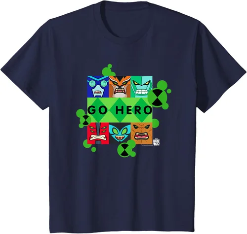 Vista 70 de Ben 10 Go Hero - Camiseta, Azul / Patchwork, S
