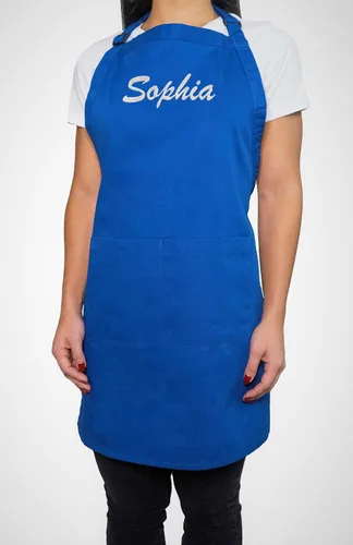 Vista 7 de Delantal personalizado para hombres y mujeres Añade tu nombre y texto Delantal bordado personalizado con babero ajustable y bolsillos delanteros