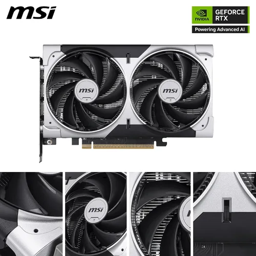 Vista 2 de MSI GeForce RTX 5050 8G VENTUS 2X OC Graphics Board VD9272