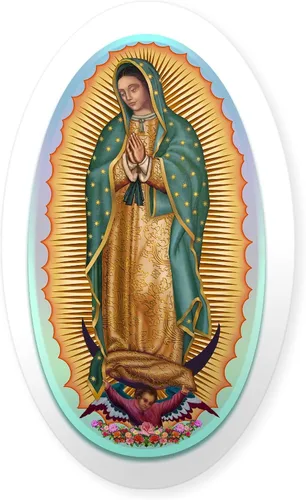 Vista 12 de CafePress Pegatina ovalada para parachoques de coche Nuestra Señora de Guadalupe