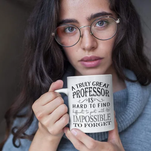 Vista 4 de Sweet & Salty Regalos de agradecimiento para profesores universitarios – A Truly Great Professor is Hard to Find Taza de café, el mejor regalo