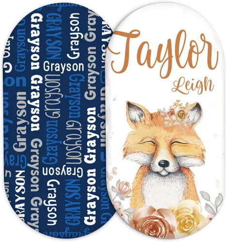 Vista 11 de Juego de 2 sábanas personalizadas para moisés de bebé, ajuste universal para colchón/almohadilla de moisés rectangular, ovalado, de reloj de arena