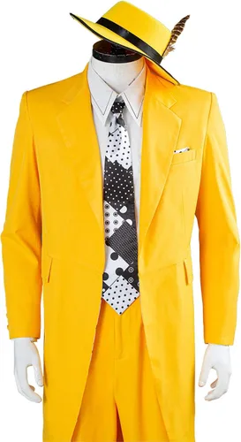 Vista 4 de Jim Carrey Cosplay traje amarillo traje de Halloween