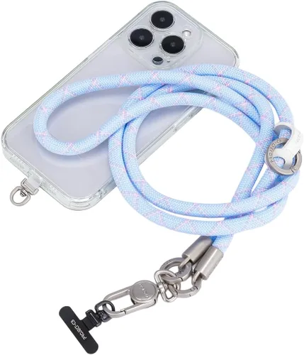 Vista 20 de 1 cordón para teléfono, 2 lengüetas para teléfono, cordones para teléfono celular alrededor del cuello, cordón de cuerda, correa universal ajustable
