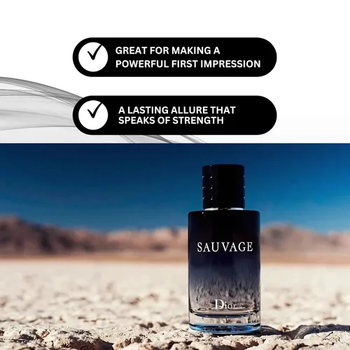 Vista 3 de Fragancia Dior Sauvage Eau de Toilette para viajes, 0.34 onzas líquidas