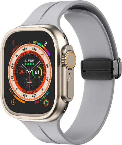 Vista 17 de Banda magnética compatible con Apple Watch de 38mm 40mm 41mm 42mm 44mm 45mm 46mm 49mm, mujeres y hombres, correa deportiva de silicona compatible