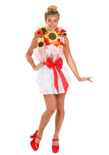 Vista 7 de Vestido de Disfraz de Ramo de Flores para Mujer Multicolor