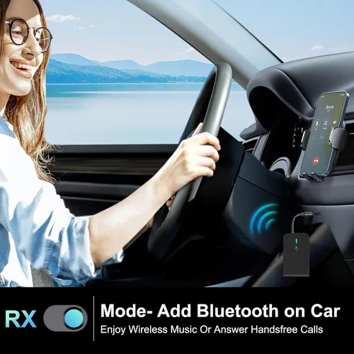 Vista 5 de Transmisor Bluetooth para TV PC, adaptador de audio Bluetooth 2 en 1 receptor de música