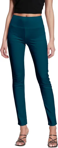 Vista 17 de Hybrid & Company Pantalón súper cómodo elástico con cintura elástica completa, estilo pull-on, de sarga Millennium Negro