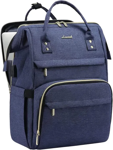 Vista 19 de Mochila para laptop LOVEVOOK para mujer, Negro, Mochilas Daypack
