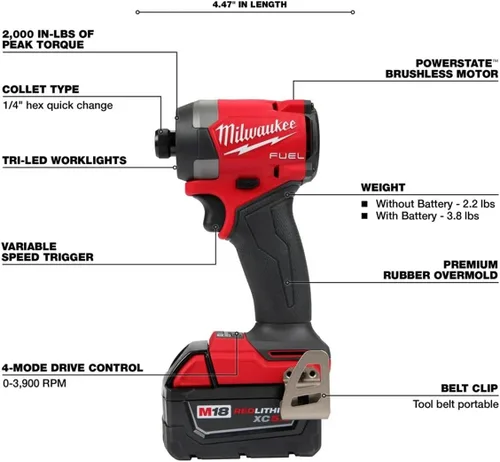 Vista 4 de Milwaukee Electric - M18 Fuel. Kit Combo de 2 herramientas