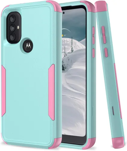 Vista 6 de TJS Funda para Motorola Moto G Pure 2021 Moto G Power 2022 (azul claro)