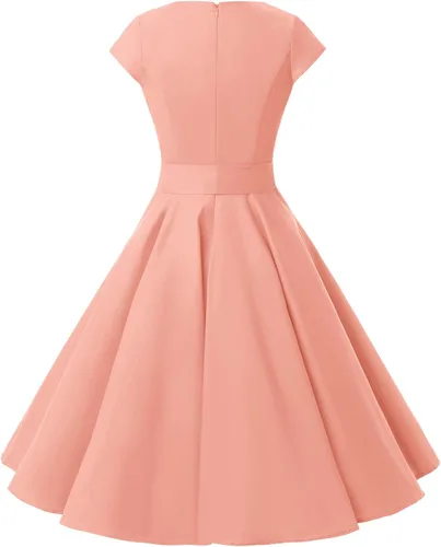 Vista 105 de Dressystar - Vestidos clásicos de fiesta con mangas casquillo, estilo Rockabilly y retro de la década de 1950