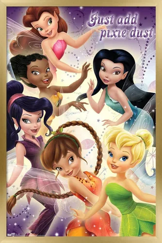 Vista 18 de Trends International Disney Tinker Bell - Póster de pared de hadas, 14.725 x 22.375 pulgadas, versión enmarcada de madera de granero Versión