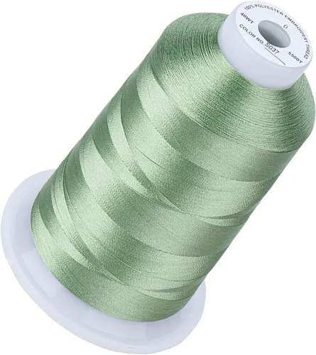 Vista 85 de Simthread 5500 yardas de hilo de bordar, 5000M de alto rendimiento 40WT 100% hilo de poliéster – 170+ colores vívidos, clasificado de alta velocidad