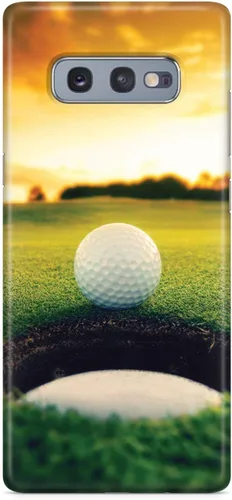 Vista 23 de Inspired Cases - Funda con textura 3D para iPhone Xs Max - Funda protectora de goma para iPhone Xs Max de Apple - Pelota de golf Sunset