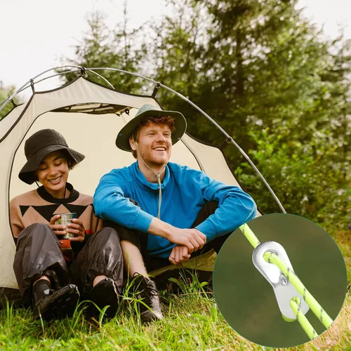 Vista 3 de uxcell Tensor de cuerda de guyline de aleación de aluminio, tensores ajustables para tienda de campaña para accesorios de camping, ajustadores