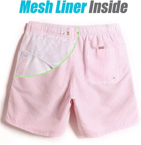 Vista 3 de maamgic Mens Quick Dry Stretch Short Boardshorts Flamingo Swim Trunks