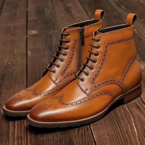 Vista 2 de Dockorio Botas Oxford casuales para hombre, botas de vestir Chukka para hombre