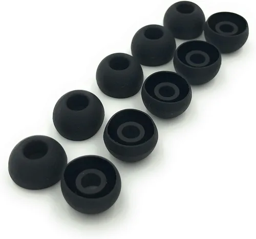 Vista 2 de 10 pares grandes de silicona negra de repuesto para almohadillas de orejas