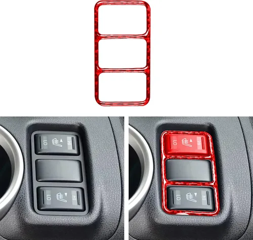 Vista 16 de Juego de calcomanías para consola central de coche, juego de calcomanías de fibra de carbono suave para interior de automóvil compatible con Nissan