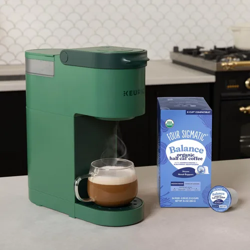 Vista 2 de Four Sigmatic Adaptogen Coffee K-Cups Café molido orgánico de tostado medio con Ashwagandha, Eleuthero, Chaga y Tulsi Apoyo inmunológico