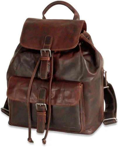 Vista 9 de Mochila Voyager con cordón #7517, Marrón, Classic
