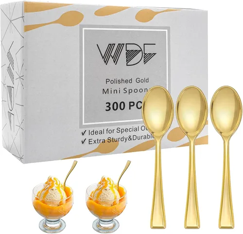 Vista 12 de WDF 300 piezas de plástico transparente mini tenedores de plástico transparente de 4 pulgadas tenedores de degustación de plástico Tenedores