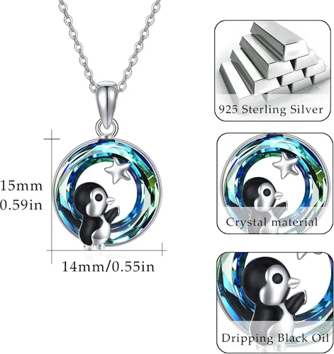 Vista 3 de Octopus Earrings for Women Girls Sterling Silver Octopus Pendant Necklaces Octopus Studs Earrings for Teens Hypoallergenic Cute Animal Jewelry